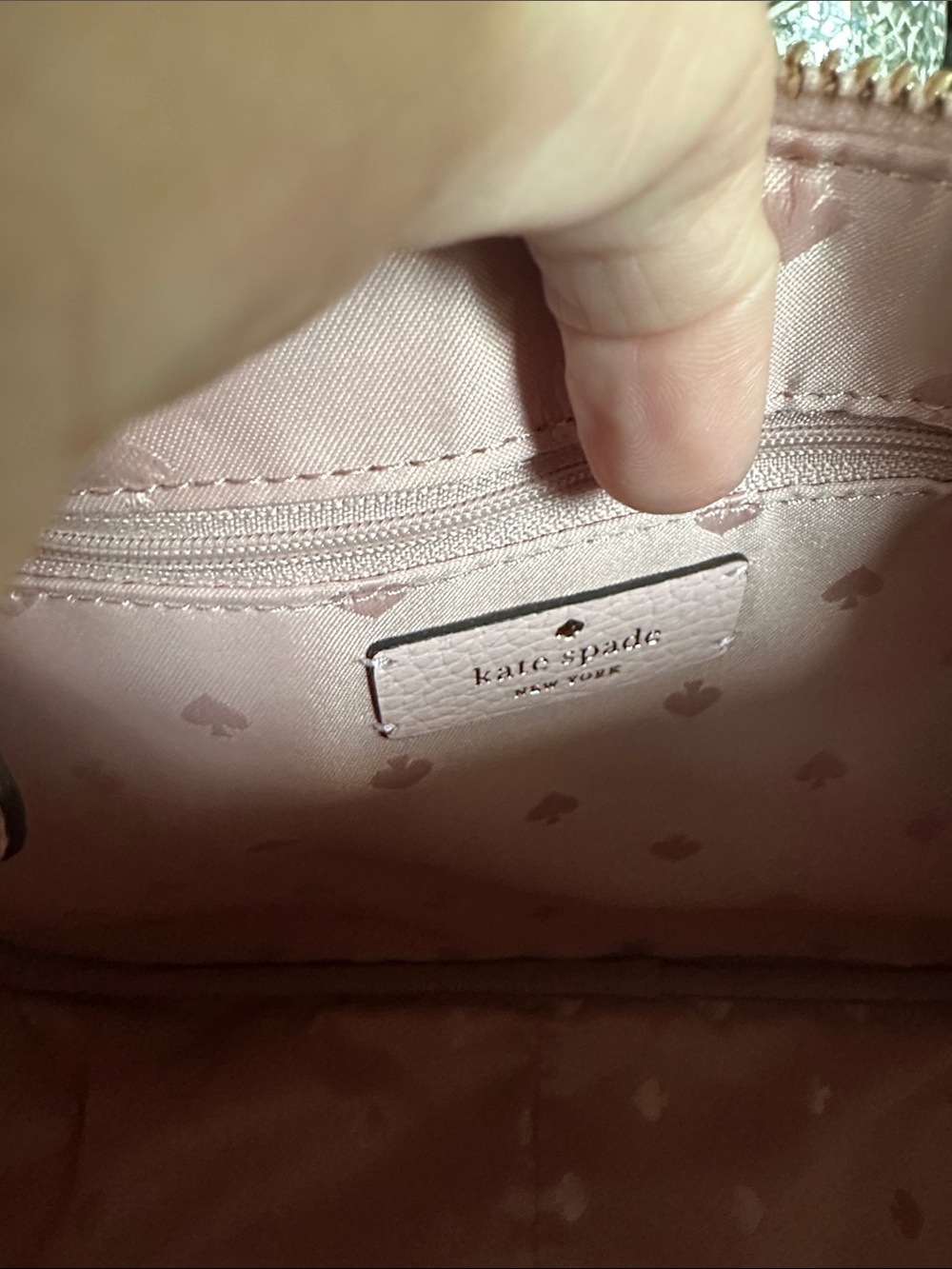 kate spade Pale Pink Pebbled Leather Crossbody Bag - Picture 8 of 12